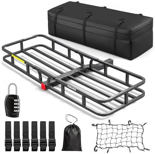 Forluck 53" x 19" x 5" Hitch Mount Cargo Carrier, 500 lbs Capacity Heavy Duty by Forluck