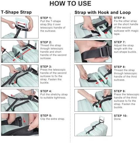 Vigorport Luggage Straps, Metal Luggage Connector Straps - Image 6