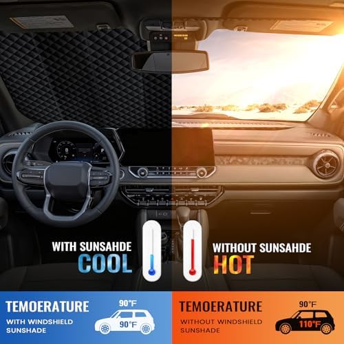 Windshield Sun Shade, Reflective Car Sunshade Blocks Heat, 55 x 29.5 in - Image 4