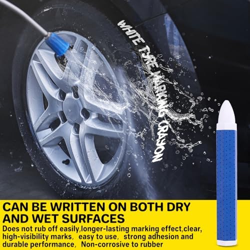 White Tire Marking Crayons 10-Pack Industrial Wax Chalk - Image 6