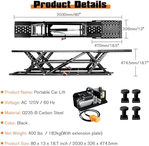 Albott 7000 LBS Portable Car Lift - Image 2