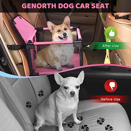 GENORTH Dog Car Seats for Small and Medium Dogs, Portable Puppy/Pet Car Booster - Image 7