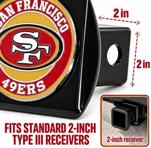 San Francisco 49ers Trailer Hitch Cover - Image 3
