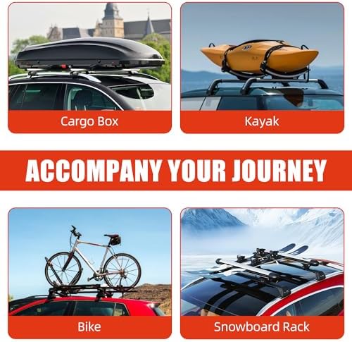 Roof Rack Cross Bars for 2011-2020 Toyota Sienna 396lbs Lockable Roof Rails - Image 7