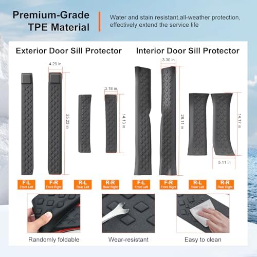 powoq 8Pcs Door Sill Guard Compatible - Image 5
