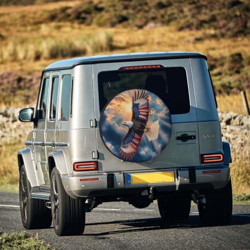 Spare Tire Cover for RV Camper, American Flag Eagle Tire Cover Protectors - Image 7