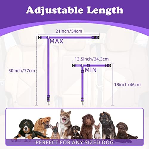 BWOGUE Dog Seat Belt for Car, Headrest Restraint Safety Lead, 1 Pack - Image 4
