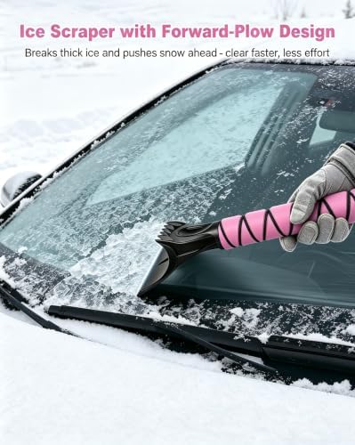 Pink 35" Snow Brush and Ice Scraper - Image 5