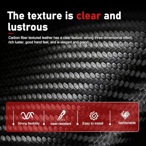 4 PCS Car Door Sill Protector, Carbon Fiber Leather Threshold Guard Strips - Image 6