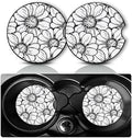 2Pack Floral Car Cup Holder Coaster Neoprene Car Coasters by YGQZYYQ