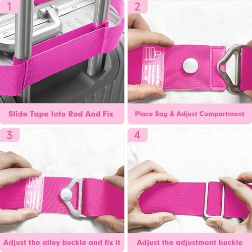 2-in-1 Travel Belt for Luggage Over Handle, Luggage Belt for Carry on Bag - Image 7