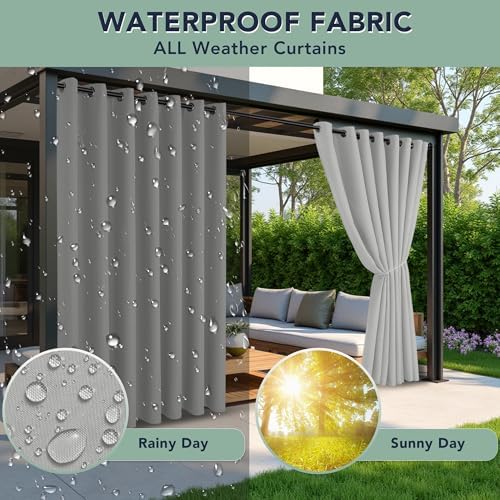 Patio Curtains Outdoor Waterproof, Privacy Drapes - Image 2