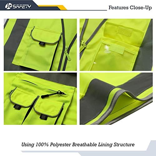 JKSafety Hi Vis Safety Vest for Men Women - Image 4