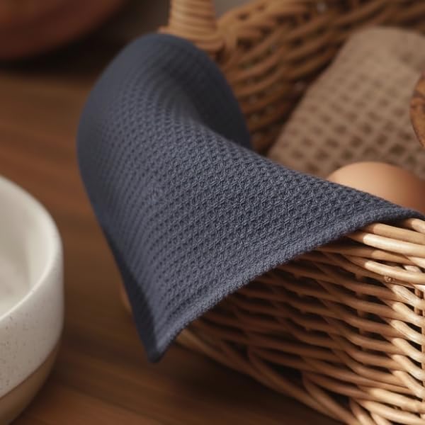 PurpleEssences Solid Kitchen Cloths, Dish Cloth 12x12 Set of 8 - Image 6