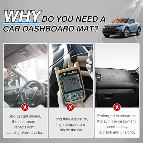 CARTIST Dash Cover Fits for Hyundai Santa Cruz 2022 2023 2024, Dashboard Mat - Image 2
