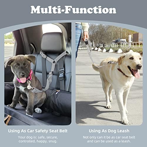 BWOGUE 2 Pack Dog Seat Belt for Car, Headrest Restraint Strap Set - Image 6