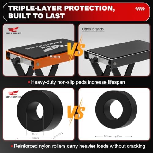 Aluminum Motorcycle Scissor Lift Jack, 1100LBS Heavy Duty - Image 5