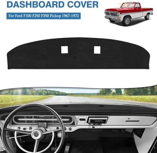 FIILINES Dash Cover for 1967-1972 Ford F100 F250 F350 Pickup Truck Interior - Image 2