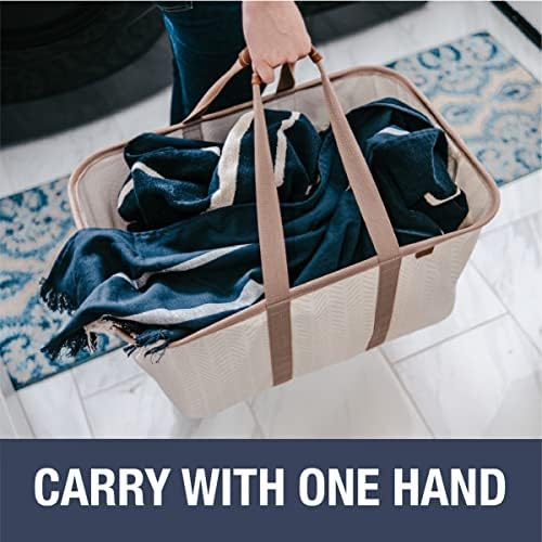 Collapsible Fabric Laundry Basket Tote Premium, 2 Pack - Image 3