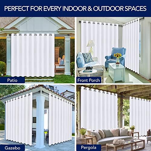 PureFit Outdoor Curtains for Patio Waterproof Weatherproof Outside Curtains - Image 5