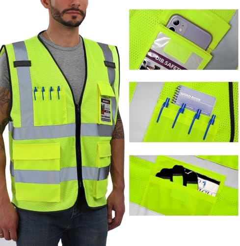 Dib Safety Hi Vis Reflective Safety Vest - Image 3