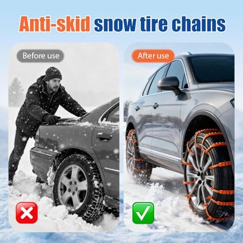Universal Anti-Skid Snow Tire Chains, 2026 Upgrade Emergency Traction Cables - Image 5