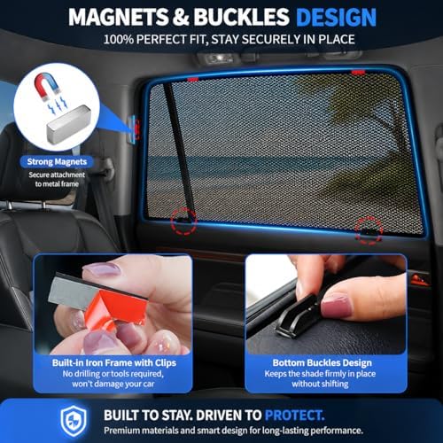 Car Window Shades for 2021-2025 Subaru Outback Rear Window Mesh Sun Shade - Image 4