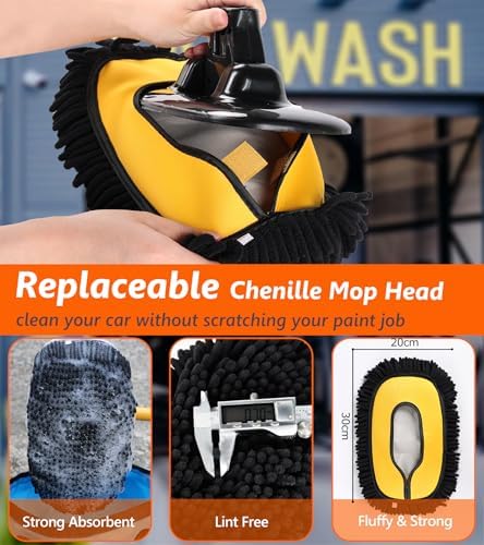 EVERRUSH 56.7" Car Wash Brush Mop Microfiber Car Washing Sponge - Image 2