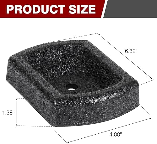 Jack Wheel Chock, Heavy Duty Reinforced Rubber Jack Caster Wheel Dock - Image 5