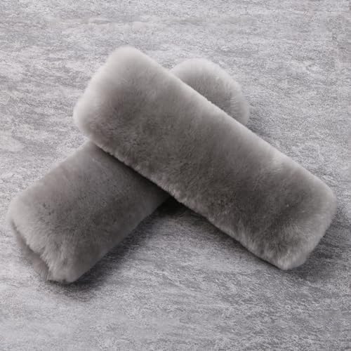 OGLAND 2 Pack Sheepskin Car Seat Belt Cover Pads | Wool Seatbelt Cushions - Image 2