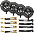 4 Pack Car Tie Down Straps for Trailers, 000LBS Break Strength Wheel Tire Tie by Nestilly