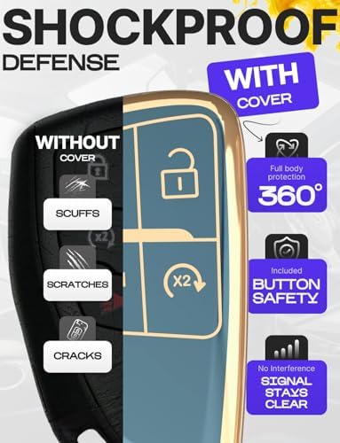 Lucrum Compatible with Chevy, Buick Key Fob Cover & Keychain - Image 4