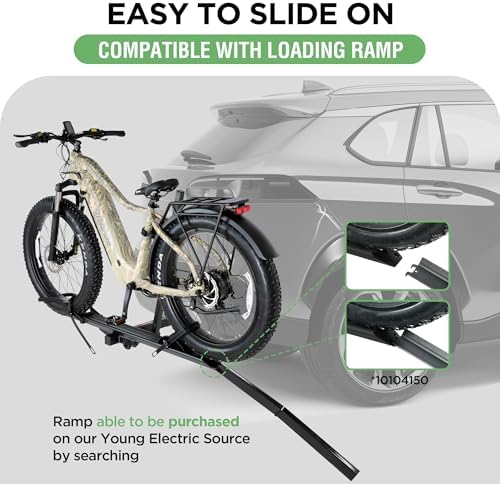Young 100LBS. Capacity Aluminum 1-Ebike Rack - Image 6