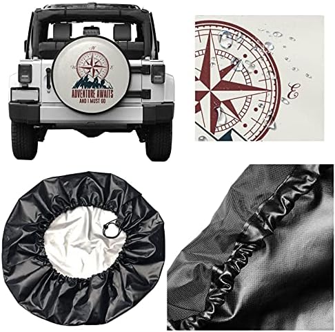 Siski Adventure Awaits and I Must Go Spare Tire Cover Wheel Protectors - Image 5