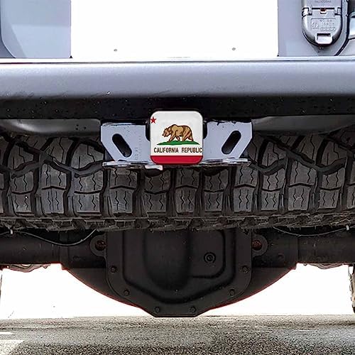 California Flag Receiver Hitch Cover, State of California Republic Flag Bear - Image 6