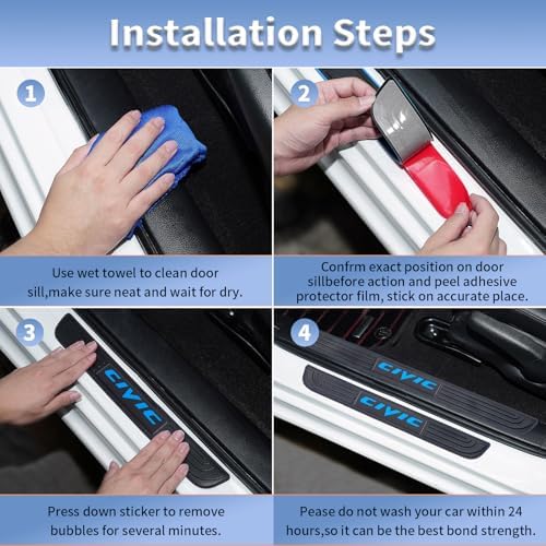 4pcs/Set Car Door Sill Plate Protectors - Image 7