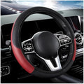 DXNQ Car Steering Wheel Cover, 15 Inch Carbon Fiber Leather Stitching Color by DXNQ