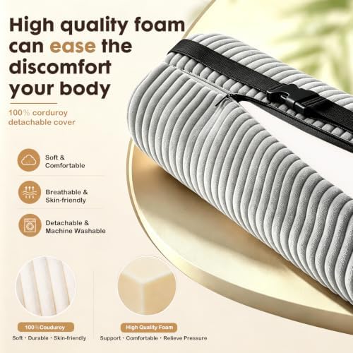 Corduroy Lumbar Roll Support Pillow - Image 7