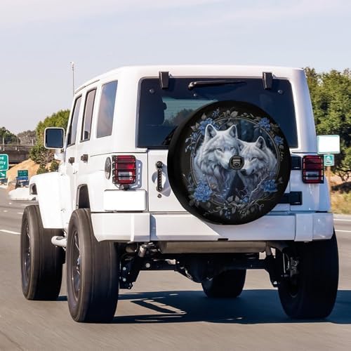 Wolf Forests at Night Moon Spare Tire Cover - Image 2