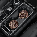 4 Pack Car Coasters, 2.75inch Leopard Print Cup Holder Coasters by Joyberg