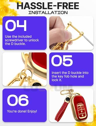 Lucrum Compatible with Honda Key Fob Cover & Keychain - Image 7