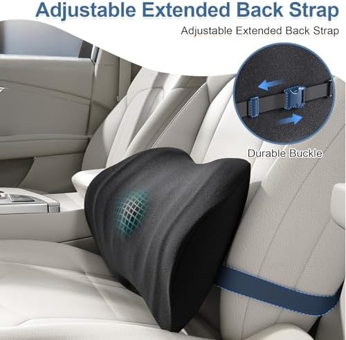 BYMECOST Lumbar Support Pillow for Car, Ergonomic Back Cushion - Image 3