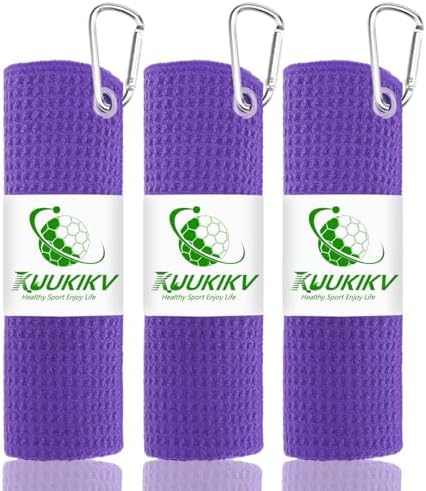 3 Pack 16" X 16" Golf Towels for Golf Bags by KuukikvDirect