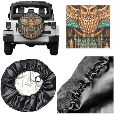 Native American Owl Spare Tire Cover Wheel Protector Universal Fit - Image 5