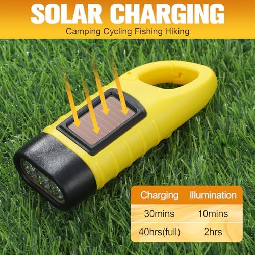 Leelosp 2 Pcs Hand Crank Solar Flashlight Emergency LED - Image 4