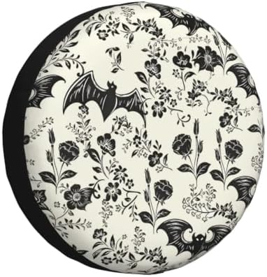 Bat Flower Spare Tire Cover Waterproof Wheel Cover 14 Inch Universal Fit by Unknown
