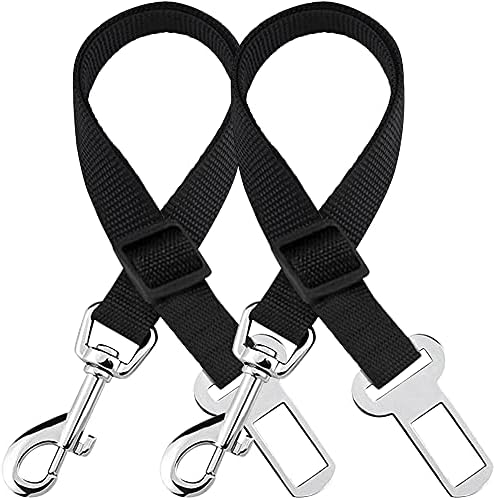 SunGrow Dog Seat Belt for Car, Adjustable Nylon Pet Seatbelt, Supports All Cars by SunGrow
