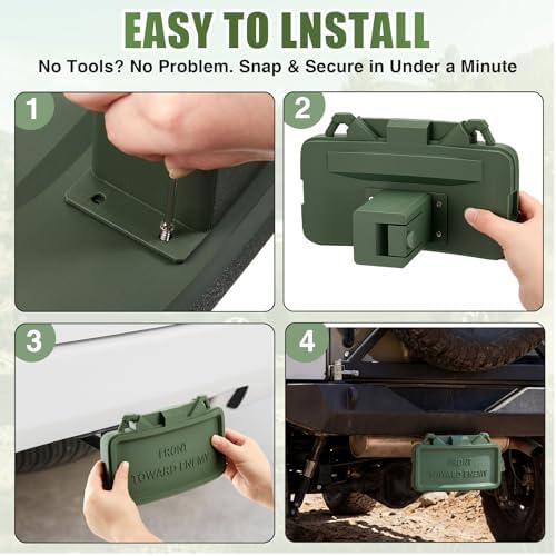 Timtin Funny Tow Hitch Cover for Tactical 2 Inch Receivers 3D Print Funny Front - Image 5