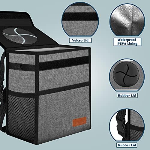 Femuar Car Trash Can Leak Proof Car Trash Bag Waterproof Car Garbage Can - Image 5