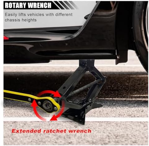 2PCS Car Scissor Jack Kit, Portable Car Lift Jacks - Image 4